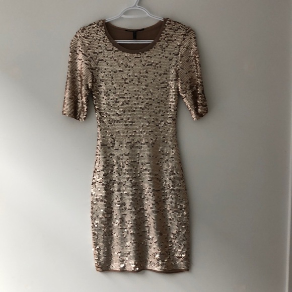 BCBG rose gold sequin dress - XS but also fits a small - Picture 1 of 2